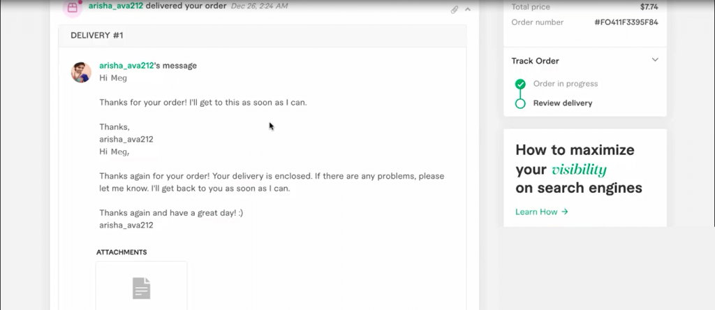 seo expert fiverr review